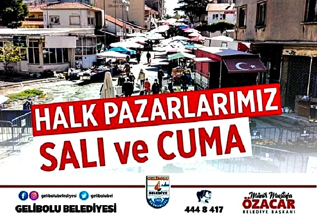 Halk Pazarları Salı ve Cuma Günleri