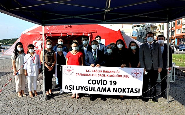 Çanakkale’de Covid-19 Aşı Çadırı Kuruldu