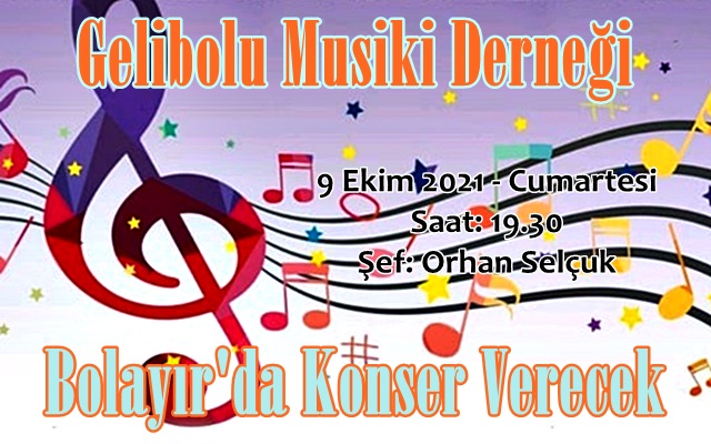 Gelibolu Musiki Derneği Bolayır’da Konser Verecek