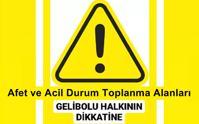 Afet ve Acil Durum Toplanma Alanları