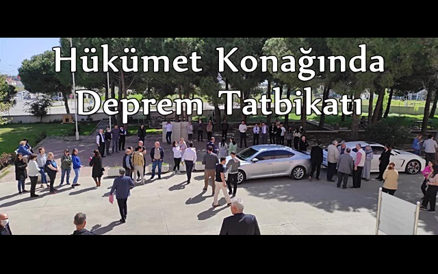 Hükümet Konağında Deprem Tatbikatı