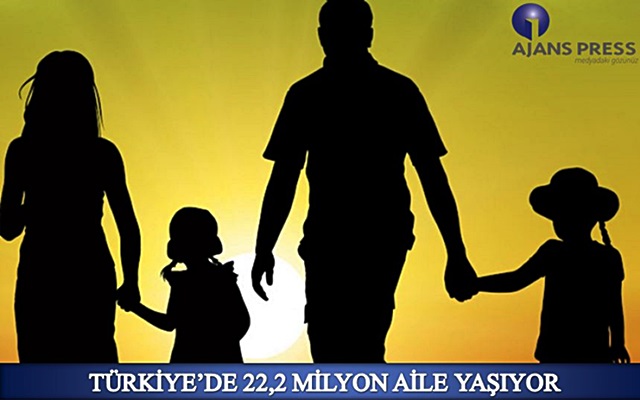 Türkiye’de 22,2 Milyon Aile Yaşıyor