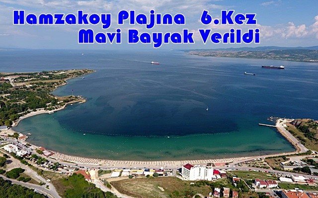 Hamzakoy Plajına 6.Kez Mavi Bayrak Verildi