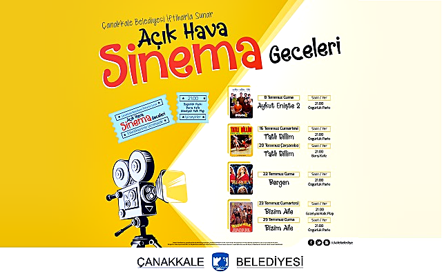 Açık Hava Sinema Geceleri Başlıyor