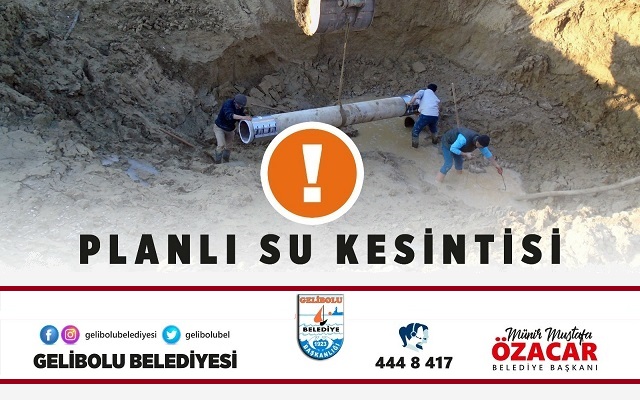 Gelibolu’da Planlı Su Kesintisi