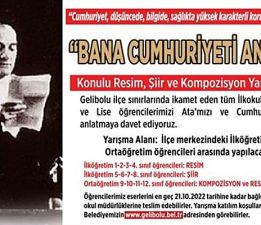 29 Ekim’e Özel “Bana Cumhuriyeti Anlat” Yarışması