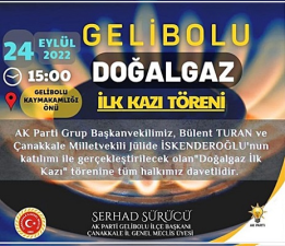 Doğal Gaz “İlk Kazı Töreni” Yapılacak