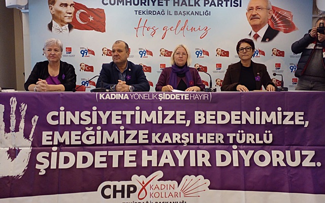 CHP Tekirdağ Kadın Kolları’ndan 25 Kasım Mesajı
