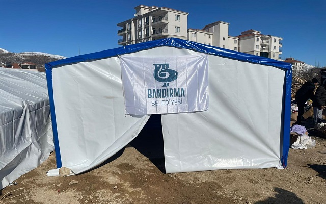 Bandırma’dan Afet Bölgesine Çadır Desteği