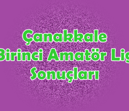 Çanakkale Birinci Amatör Lig 2.Hafta Sonuçları