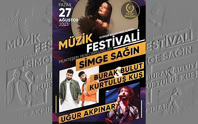 Evreşe’de 13. Müzik Festivali Yapılacak