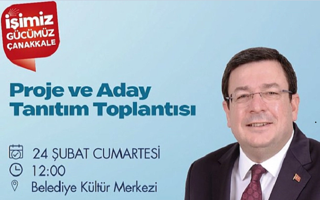 CHP’li Erkek’in Proje ve Aday Tanıtım Toplantısı 24 Şubat’ta