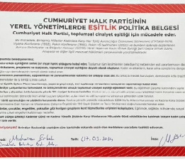 CHP’li Erkek ‘Eşitlik Politika Belgesi’ni İmzaladı
