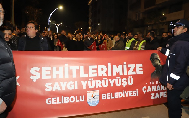 Gelibolu’da “Şehitlerimize Saygı Yürüyüşü” Yapıldı