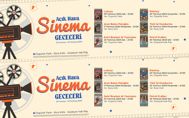 Açık Hava Sinema Geceleri Başlıyor