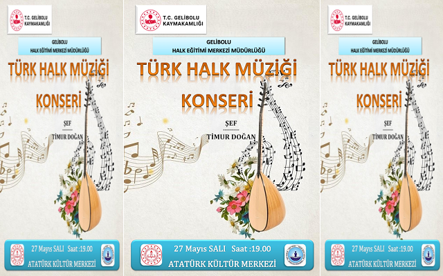 Halk Eğitim Merkezi’nden Türk Halk Müziği Konseri