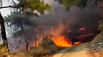 Çanakkale’deki Orman Yangını Devam Ediyor