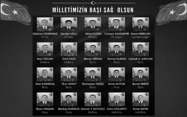 Türkiye Yasta 20 Kahramanımız Şehit Oldu