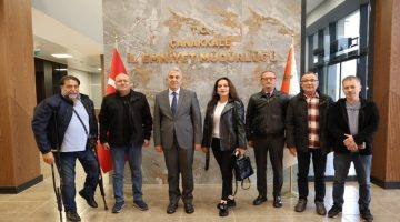 Çanakkale İnternet Gazetecilerinden Emniyet Müdürüne Ziyaret