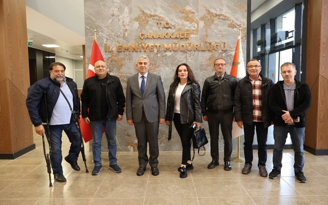 Çanakkale İnternet Gazetecilerinden Emniyet Müdürüne Ziyaret