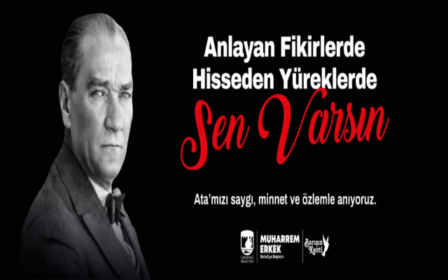 Erkek’in 10 Kasım Atatürk’ü Anma Günü Mesajı
