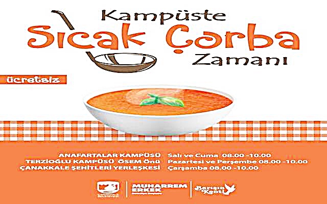 Öğrencilere Sıcak Çorba İkramı Başlıyor