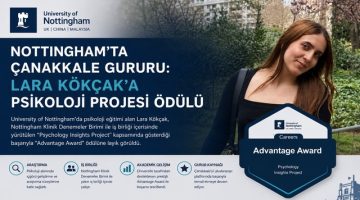 Nottingham’da Çanakkale Gururu: Lara Kökçak’a Psikoloji Projesi Ödülü