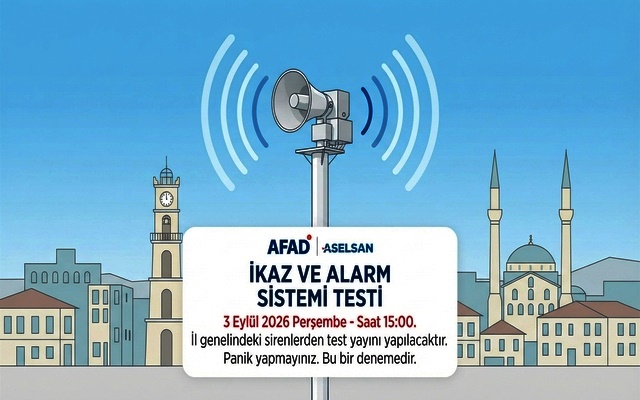 Dikkat: Çanakkale Geneli İkaz ve Alarm Sistemi Test Edilecek