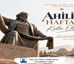 Çanakkale Valiliği’nden Ahilik Haftası Mesajı