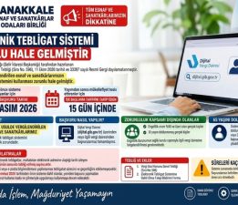 Çanakkale’de Elektronik Tebligat Sistemi Zorunlu Oldu