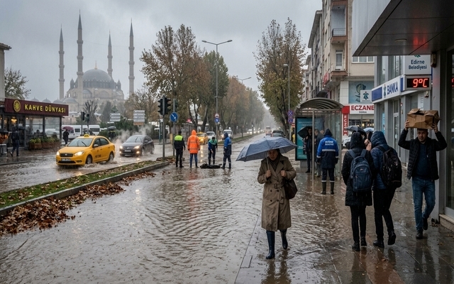 Trakya’da Sağanak Yağış Etkili Oluyor